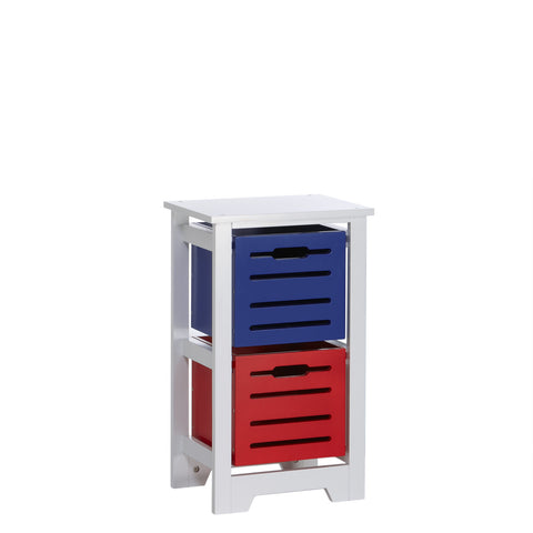 Cool Colors Kids 2 Bin Storage Cabinet