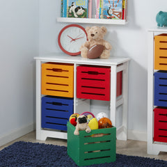 Cool Colors Kids 4 Bin Storage Cabinet