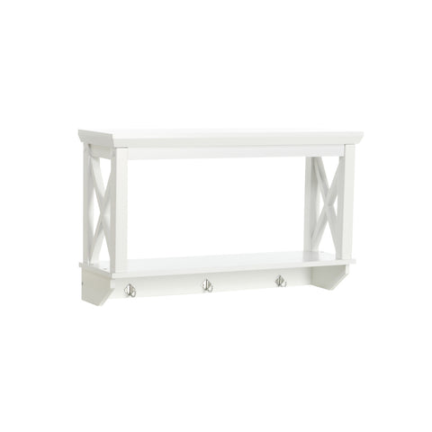 X-Frame-Wall Shelf with Hooks