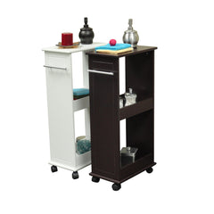 Rolling Side Cabinet with Shelves