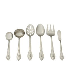 46-Piece Personalized Flatware - Rose Pattern