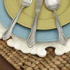46-Piece Personalized Flatware - Rose Pattern