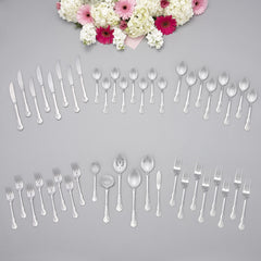 46-Piece Personalized Flatware - Bouquet Pattern